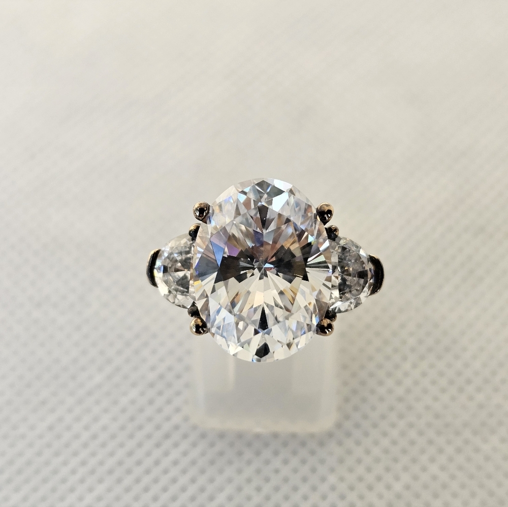 Victoria Wieck Vintage Real Quartz Ring Gold Vermeil Size 8! RARE - Picture 5 of 11